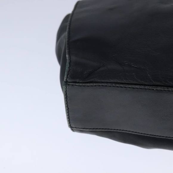 PRADA Hand Bag Leather Black Silver Auth 109379 - Picture 12 of 16